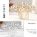 Foyte Crystal Bride Wedding Hair Comb - Silver Flower Bridal Headpiece with Rhinestone Accents - Bridesmaid Hair Accessories (Gold) - Buy Online on GoSupps.com