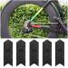 MUQZI 5 Pack Bike Frame Guard Protecter, Bicycle Chainstay Protection Sticker Silicone Anti Scratch Frame Pad for Mountain Bike, BMX, Road Bike Small Black