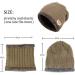 Aisprts Kids Winter Beanie Hat and Scarf Set - Knitted Thermal Fleece Lining - Khaki - Buy Online on GoSupps.com