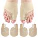 NICENEEDED 2 Pairs Orthopedic Bunion Splint Sock Gel Bunion Corrector Toe Straightener Hammer Toe Corrector for Hallux Valgus Pain Relief Day and Night Time style 2