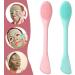 Qianyu Facial Cleansing Brushes Soft Bristle Silicone Portable Handled Facial Mask Brushes Deep Pore Cleansing Gentle Exfoliating for Removing Blackheads Whiteheads Makeup Residues - Buy Online on GoSupps.com