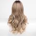 EMMOR Ombre Ash Blonde Wavy Wig with Bangs | Heat Resistant Synthetic | Natural Look for Daily Wear - Buy Online on GoSupps.com