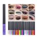 Allouli 12 Colors Matte Liquid Eyeliner Set Colorful Glitter Lasting EyeLiner Waterproof Eyes Makeup Kit for Girl Gifts