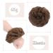 Thick Messy Curly Hair Bun Extension Scrunchie - Synthetic Updo Hairpiece for Women/Girls, Light Brown/Light Brown - 45g - Buy Online on GoSupps.com