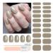 TrueShei nail foils |Gray -green UV gel nail film |20PCs nail film self -adhesive |Gel Nail Stickers Gellack Wraps for Nagel Gray Green