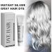 KOAHDE Silver Gray Natural Hair Dye Cream Hair Dye Light Gray Silver Color Cream Gray Silver Color Cream Grey Permanent Hair Dye Silver Gray Natural Hair Color Cream Silver Hair Dye 100ML 1PC - Buy Online on GoSupps.com