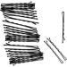 200 HAIRGRIPS TRIPLE WAVE BLACK hair grips clips SALON SLIDES BOBBY PINS - Buy Online on GoSupps.com