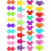 100 Pieces Girls Hair Barrettes Self Hinge Plastic Toddler Kids Baby Hair Barrettes Clips Multi Cute Selection Cartoon Design Hair Pin accessories for Girl (Butterfly, Plum Blossom, Bow, Heart-shaped)
