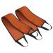 Baluue 2pcs Durable Tanning Strip Applicator for Self-tanning Lotion Flocking Back Wiping Belt for Even Application Easy Clean Reusable