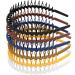 GAFATORY Zig Zag Headbands 6 Packs Comb Headband with Teeth Plastic Headbands for Women Gilrs Curly Hair Accessories-Black/Blue/Maroon/Yellow/Khaki/White