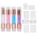 4 Sets Manicure Stamper Kit Double Ended Silicone Colorful Manicure Stamp Pen Nail Art Printing Tool with Stamping Plate for Nail Salon Home