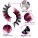 Kmilro Pink Fluffy Lashes - 5 Pairs D Curl 22mm Russian Strip Lashes with Color Tips - Wispy Volume Fake Eyelashes Pack - A-Pink - Buy Online on GoSupps.com