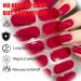 Gel Nail Strips Gel Nail Stickers 20 Stickers Gel Nail Wraps Soft Self Upgrade Full-Cured Gel Nail Strips Adhesive Gel Nail Stickers Salon Lasting for 15 Days Gel Nail Strips No Need UV/LED Lamp (Red) - Buy Online on GoSupps.com
