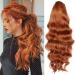 YEESHEDO Ginger Long Wavy Ponytail Hair Extension 24 Inches - Clip in Drawstring Curly Synthetic Hairpiece for Women - Buy Online on GoSupps.com