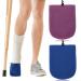 2 Pieces Foot Cast Toe Cover Socks Soft Warm Cast Toe Protector Cast Toe Covers for Men and Women Finger Cast Sock Adjustable Cast Socks Over Cast with Drawstring (Blue Purple)