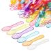 200 Pcs Plastic Spoons 3 Inch Disposable Mini Colored Taster Spoons Small Ice Cream Dessert Spoons for Tasting Cake Yogurt Jello Jam Multi-Color (Mixed Colors 200 Pcs)