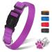 PCEOTLLAR dog collar padded reflective dog collar for small dogs adjustable dog collar for large dogs soft neoprene collars purple (25-35cm) XS (25-35cm) purple