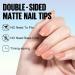 TOMICCA Short Square Nail Tips 180PCS Soft Gel Pre-colored Matte Full Coverage Nail Tips - Nude Short Square - 15 Sizes for Nail Art Extensions - Buy Online on GoSupps.com
