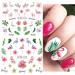 Summer Flamingo and Green Leaf Nail Art Stickers Decals - 12 Sheets - Buy Online on GoSupps.com