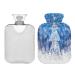 KCL Deci hot water bottle with cover Christmas tree blue snowflake 2L hot water bottle hot water bag for foot warmer pain relief heat and cold therapy cramps