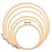 BigOtters 6PCS Embroidery Hoops  Bamboo Circle Cross Stitch Hoop Ring 4.7 Inches to 10.6 Inches Cross Stitch Rings for Holiday Ornaments Art Craft Handy Sewing DIY Favor Style 3