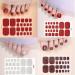 16 Sheets Toe Nail Stickers Full Toe Nail Wraps Self Adhesive Glitter Toenail Stickers Red Silver Black Pink Blue Purple Orange - Buy Online on GoSupps.com