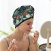 Quick-Dry Coral Velvet Hair Cap - Dragonfly & Lotus | Ideal Hair Towel for Travel & Home | Unisex - Buy Online on GoSupps.com