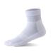 Yomandamor Mens Diabetic Cotton Ankle Socks with Arch Support (5-Pair) 10-13 White