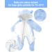 JiAmy Newborn Baby Winter Hooded Romper Fleece Snowsuit Jumpsuit Cartoon Cat Outfit | 0-12 Months | Blue - Buy Online on GoSupps.com