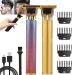 Yamloveme Trimmer Professional Cordless Hair Clipper Hair Edgers Clippers for Men Electric Hair Zero Gapped Hair Clippers with 4 Different Combs (2PCS-D)