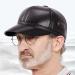 Men's Leather Peaked Winter Hat with Ear Warmer - Brown | Outdoor Baseball Cap for Golf & Running - Buy Online on GoSupps.com