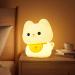 OkiyiD Cat Night Light Fortune Cat Lamp - Touch Control, Rechargeable, Dimmable Bedside Lamp for Nursery - Perfect Cat Gift for Girls and Boys! - Buy Online on GoSupps.com