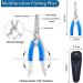 Bombrooster 4PC Kayak Fishing Tool Kit - Foldable Landing Net, Grips, Pliers, Hook Remover Set - Blue 4pcs Fishing Tools Kit - Buy Online on GoSupps.com