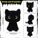 YamePuia Black Cat Plush Toy - Cute Kawaii Soft Doll for Kids | Perfect Birthday & Christmas Gift - Buy Online on GoSupps.com