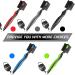 Golf Club Brush & Groove Cleaner 2-in-1 | Retractable Zip-line & Sharp Pick | Metal Buckle | Nylon & Wire Bristles | Black Upgraded - Buy Online on GoSupps.com