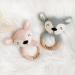 Buy Personalized Wooden Bite Ring for Babies | Custom Name Greifling | Perfect Newborn Gift for Boys & Girls | Cute Baby Rattle in Blue - Buy Online on GoSupps.com