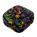Colorful weed-leaf lady-napkin storage bag menstruation bag portable menstrual cup bag with zip for teenagers girls women women