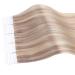 UGEAT Ashblond Tape-In Extensions - 55cm Real Hair #18/613 - 20 Pieces 50g Invisible Ash Brown & Bleichblond - Buy Online on GoSupps.com