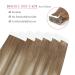 Sixstarhair Invisible Tape Extensions - 20PCs Remy Hair 50g 45cm Balayage Ash Brown to Ash Blond #B8/60 - Premium Quality Tape-In Hair Extensions - Buy Online on GoSupps.com