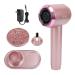 Portable Blow Dryer Rechargeable Hair Dryer with Temperature Control Cold and Hot Wind Adjustable Speed Hair Care for Home Travel (US Plug 100-240V)