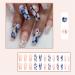 Nail art pieces flash blue marble medium wear nails nail stickers false nails nail art INS style wear nails 1 count (Pack of 1) - Buy Online on GoSupps.com