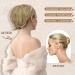 BARSDAR HAARDUTT Extension - Ash Blonde Highlights Synthetic Hair Chignon with Clip for Women - 20cm Urban Style - Buy Online on GoSupps.com