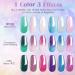Kredioo Colour Changing Gel Nail Polish Set 6 Colors Glitter Pink Green Purple Blue Temperature Change Manicure Nail Art Gel for All Season Spring Summer Fall Winter UV/LED Cured Needed - Buy Online on GoSupps.com