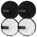 Arqumi Reusable Makeup Remover Pads 4PCS Eye Makeup Remover Pads Double-sided Microfibre Face Pads Washable Facial Cleansing Pads Makeup Remover Cloths For All Skin Types Black&White 2 Black & 2 White