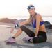 Facath Striped Welding Tape Set | Sport Headband & Terry Bracelet Set for Basketball - Blue & White - Buy Online on GoSupps.com