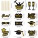 ALLY-MAGIC 2024 Graduation Cupcake Topper Gold Black Glitter Class of 2024 Cake Decoration Grad Cap Diploma for 2024 Graduation Theme Party Supplies Y6-XSBYCP - Buy Online on GoSupps.com