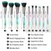 Kingtree 10 PCS Crystal Makeup Brush Set - Premium Synthetic Bristles for Powder, Foundation, Blush, and Eyeshadow - Ideal Beauty Tool for Women - Buy Online on GoSupps.com