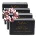Sheamoisture African Black Soap Bar 3.5 Oz Exfoliating Face & Body Cleanser With Shea Butter Tamarind & Tea Tree Oil Balances Oily Blemish-Prone Skin Bundle With Hair Tie - (Pack Of 4)
