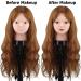 Topdirect 60cm Hair Makeup Doll Head | Real Hair Practice Head for Hairdressers | DIY Hairstyles Set - Brown - Buy Online on GoSupps.com