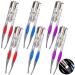 6 Pcs Light Tweezers Stainless Steel Tweezers with LED Light  Makeup Eyelash Eyebrow Hair Removal Tweezers Illuminating Lighted Tweezers for Precision Hair Removal Men Women (Red  Purple  Dark Blue)